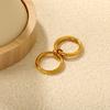 Geometric Double Circle Ring For Women Minimalist Retro Jewelry Light Luxury Design