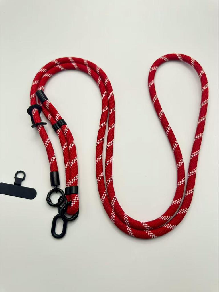 Macaron Thick Rope Phone Lanyard - Adjustable 7-8mm Climbing Gasket for Shoulder, Back, or Neck