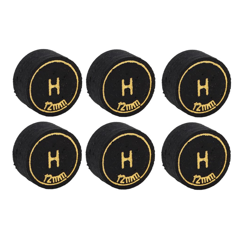 6pcs Pool Billiard Cue Tips 12mm Billiard Pool Cues Tips Light Weight Pool Cue Tips Replacement for