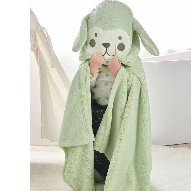 Super Soft Absorbent Hooded Cape Towel for Kids - Medium & Large, Unisex, Perfect for Bath & Summer Outings