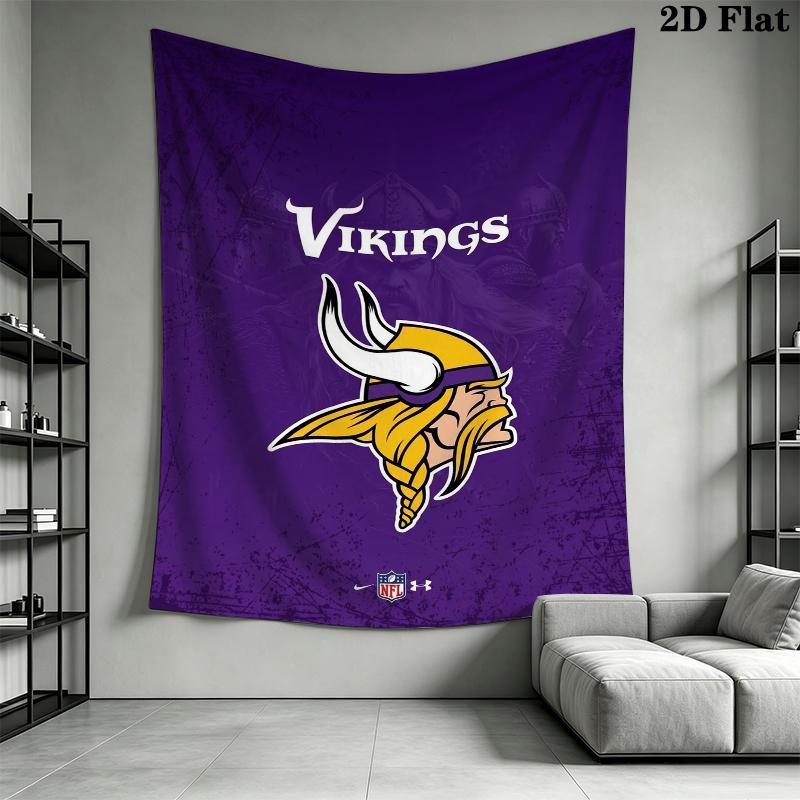 Minnesota Vikings Duvar Gobleni Estetik Duvar Askısı Baskılı Kumaş Battaniye Yatak Odası Oturma Odası Ev Dekorasyonu için Dekoratif Goblenler