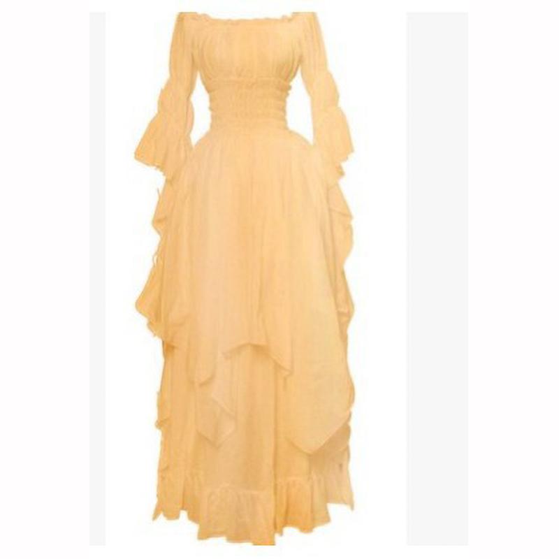 Lace Flared Sleeve Retro Gothic Dress Cosplay Prom Princess