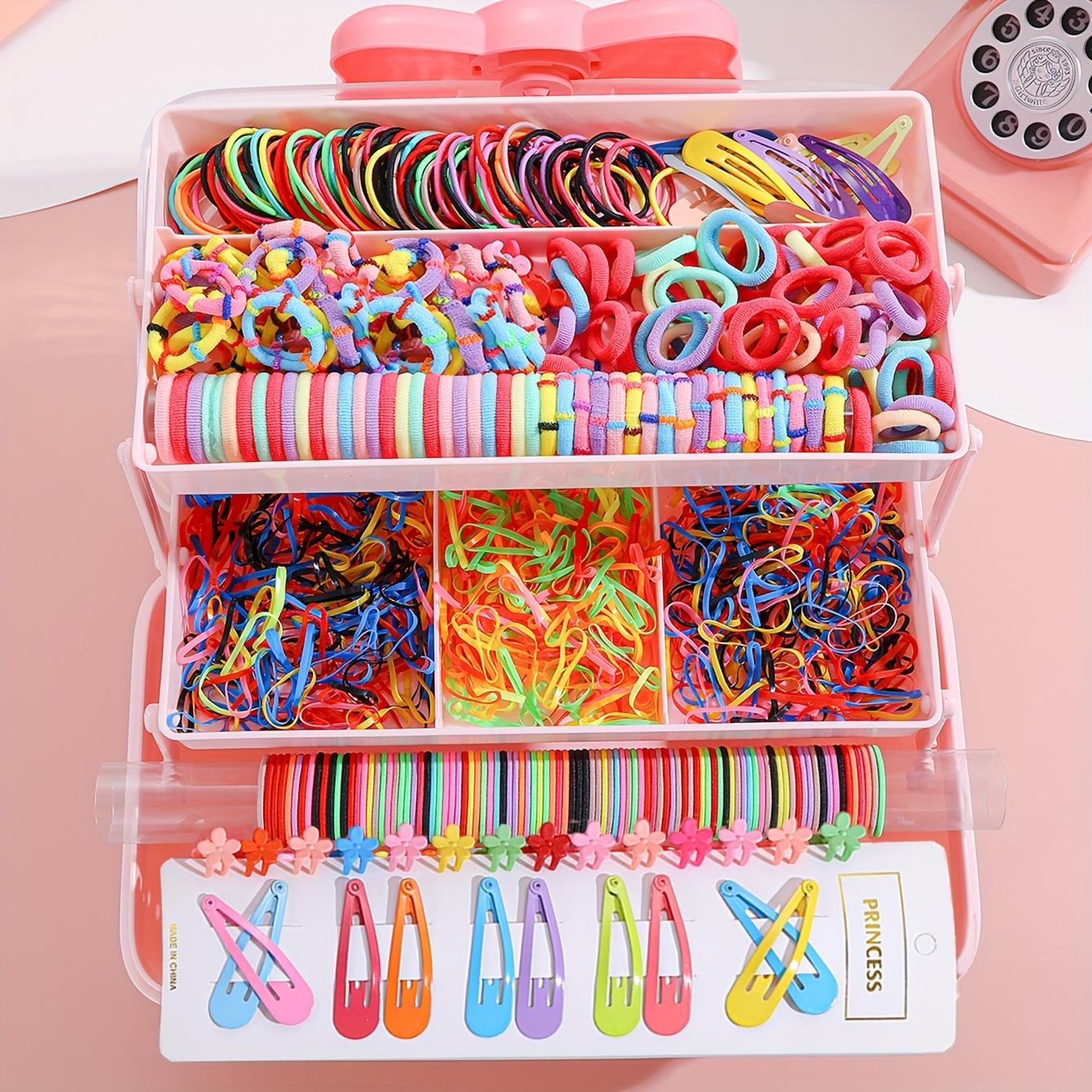 

17KM 1000 Симпатичные эластичные резинки для волос и шпильки для волос - Подходит для весны, лета, осени, зимы, Идеальный подарок для женщин (Случайный цвет, без коробки)