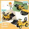 Ride-On Excavator Ride-On Digger with Shovel Kids Excavator with Storage Under Seat Sliding Car Toy Excavator for Sitting Up To 30kg