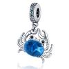 FitNew Original Bracelets 100% 925 Sterling Silver Oecan Blue Sea Turtle Starfish Mermaid Charms Beads DIY Jewelry Making