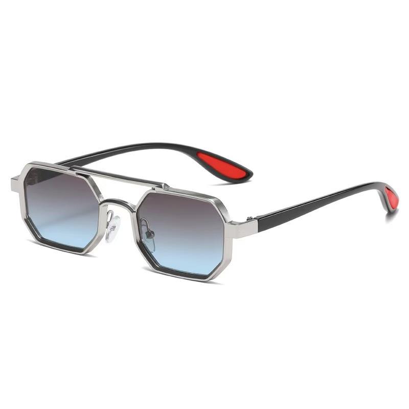 Women Men Polarized Sunglasses Metal Double Beam Square Frame Sun Glasses Anti Blue Light Driving Eyeglasses Fashion Eyewear