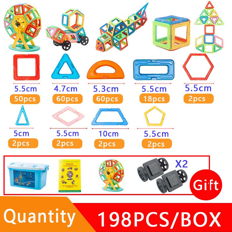 Large Educational Magnetic Tiles - Children's Development Toy for Creative Building and Thinking