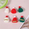 2025 Christmas Mini Knitted Doll Scarf  Hat Polyester Hair Ball Decorative Toy Accessories Strap Pet Scarf