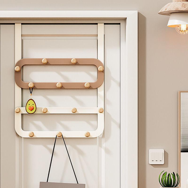 Hanging Clothes Hook Behind The Door No Drilling Installation Multiple Rows Hangers Wall Mount Bedroom Clothes Hook