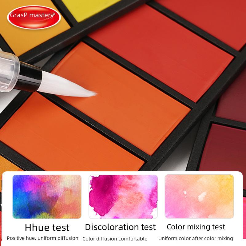 Aquarellfarben-Set für Anfänger – Master 10502, feste Gouachefarbe im fächerförmigen Set für Kunstkünstler