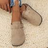 Fashion 2025 New Casual Fashion Women Suede Mules Slippers Men  Cork Insole Sandals with Arch Support Outdoor Beach Slides Home Shoes