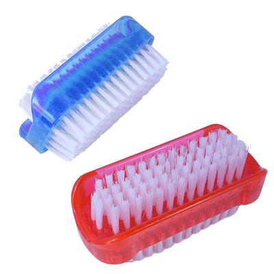 Double Sided Cleaning Brush Plastic Brush Nail Tools
