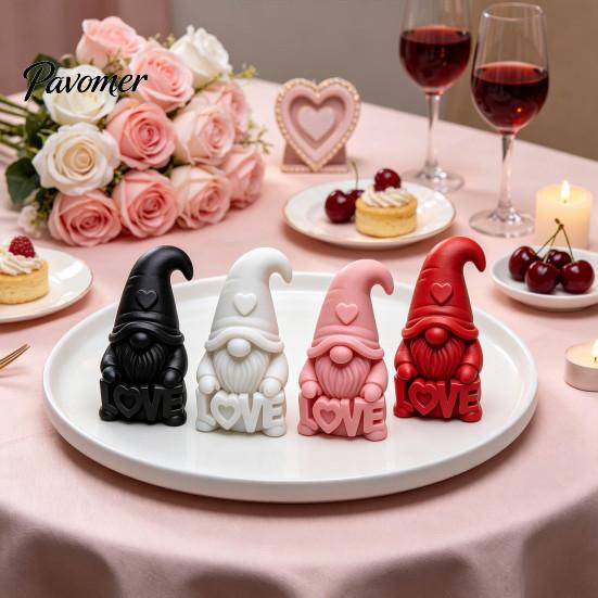 Anniversary Gifts for Couples Faceless Love Gnome Figurine, 3D Printed Valentine's Day Desktop Decor, Modern Minimalist Desk Accessories Romantic