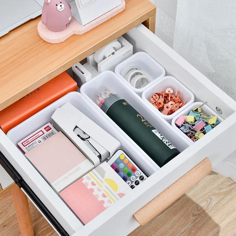 8 Stück/Set Verstellbare Schubladen-Organizer-Box-Einsätze Make-up Kosmetik Kleinkram Unterteiler Halter Küche Badezimmer Schrank Schmuckkästchen