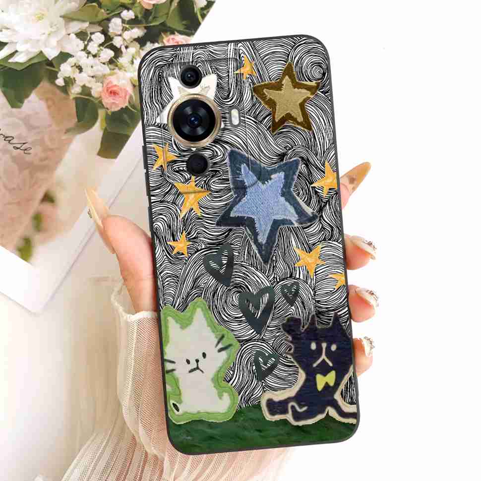 For Huawei nova 11 Case Fashion Painted Flowers Silicone Back Cover For Huawei Nova11 FOA-AL00 FOA-LX9 Phone Cases Bumper Huawei nova 11