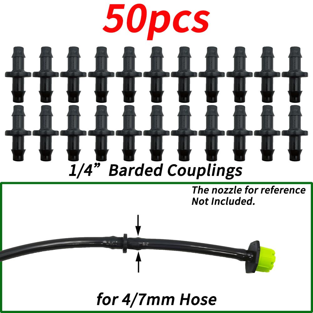 50-200PCS Durable 1/4'' C-type Hook Fixed Stem Support Holder Stakes for 4/7mm Hose Flowerpot Drip Irrigation Fitting Greenhouse