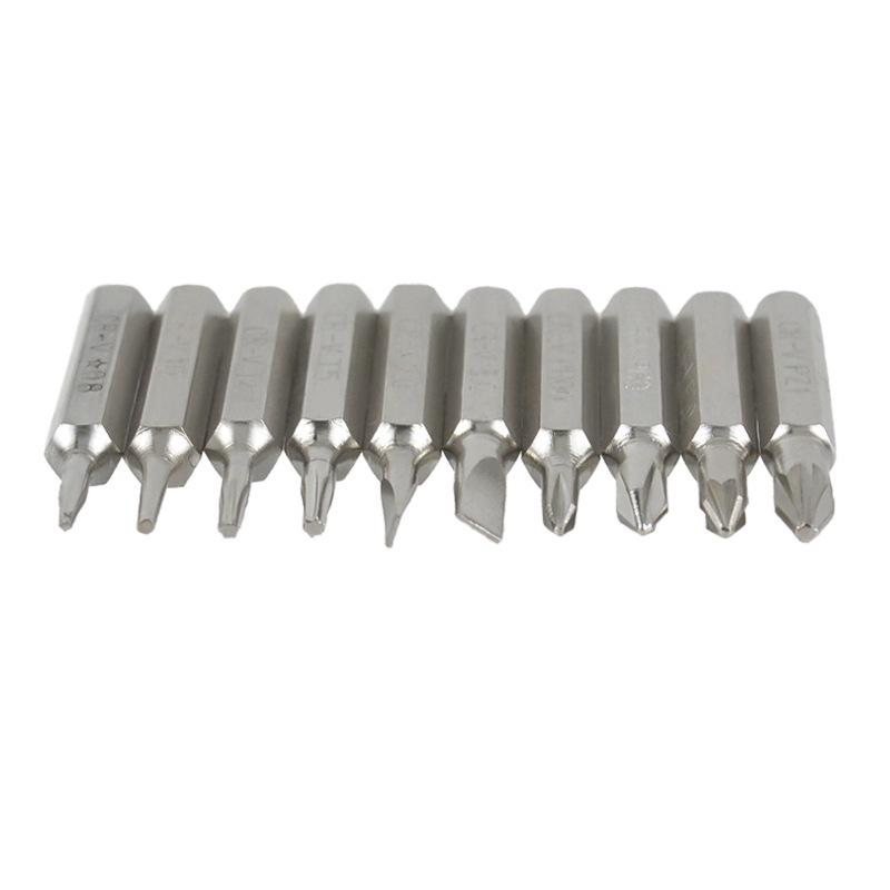 10-Piece 4mm Phillips, Flat, Torx Mobile Repair Bit Set - 25mm Short Length