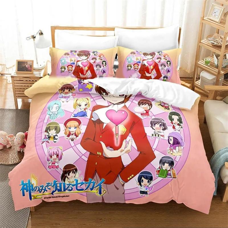 Fashion 3D Print Anime The World God Only Knows Bedding Set Boys Girl Twin Queen King Size Duvet Cover Pillowcase Bed Boys Adult