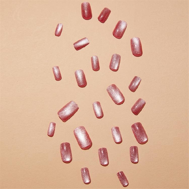 24 Pieces Press on Nails Artificial Nails Cat Eye False Nails for Nail Art Decor