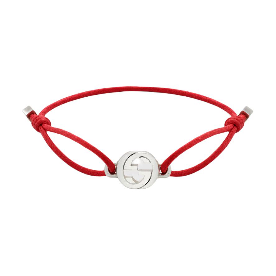 

Gucci Interlocking G Shiny Double G Pattern 925 Silver Bracelet Unisex Bracelet Red A002MN-JAAFV-8166 Basic Packaging-Dust Bag+Box