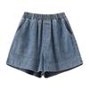 Casual Plus Size Summer Denim Shorts Women Loose Wide Leg Jeans Short Pants Femme Stretch High Waisted Harem Baggy Shorts Woman