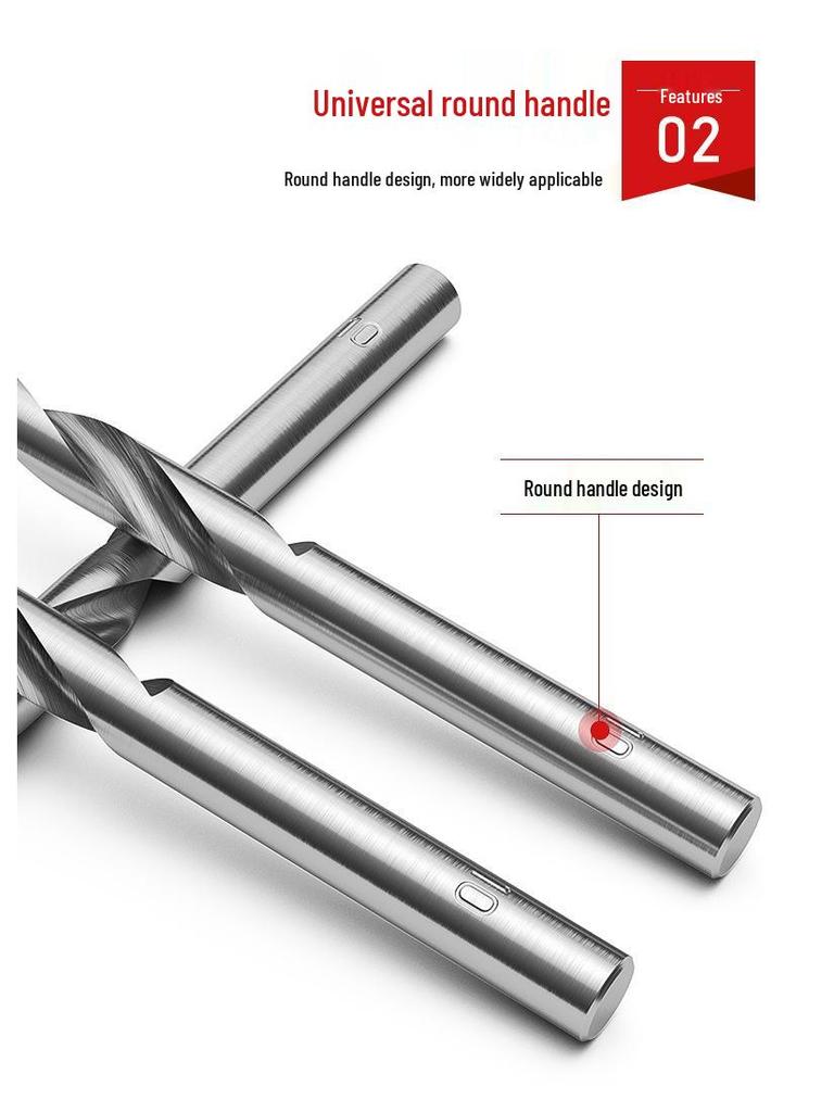 Zestaw wierteł krętych ze stali wolframowej o wysokiej twardości do twardych metali