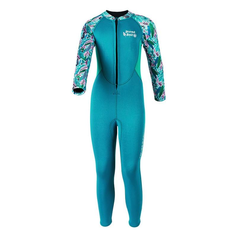 Girls 2.5mm Neoprene Wetsuit Full Body Long Sleeve Snorkeling Swimming Surfing Warmth Protection Small