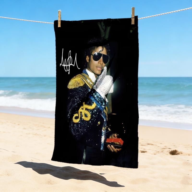 Michael Jackson Stylish Digital Printing Beach Towel Quickdrying Absorbent Blanket For Beach Pool Gym Travel