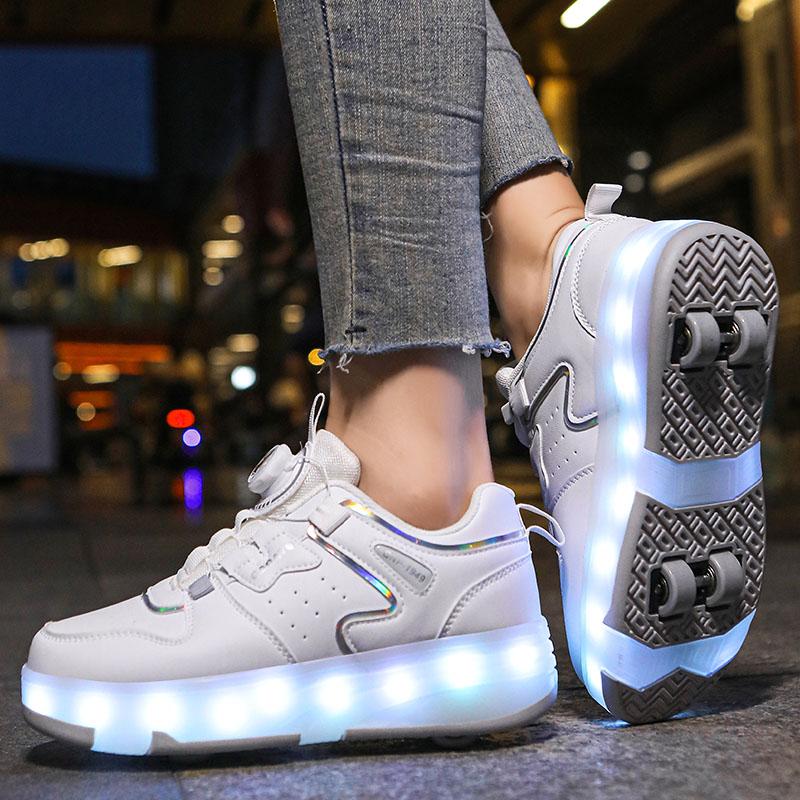 Kid's Luminous Sneakers Running Shoes Children's Glowing Sneakers with Charging Boy Luminous Sneakers