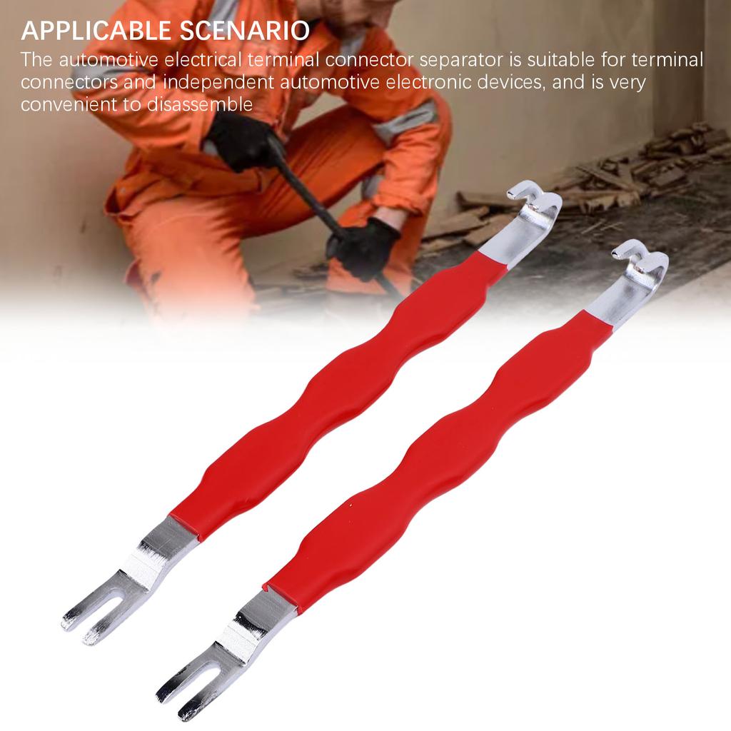 2Pcs Automotive Electrical Terminal Connector Separator Removal Tool Remover Universal Multi Functional for Most Vehicles Red