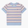 Munsingwear Women Stripe Round Sweater Light Blue Mr322lsw71