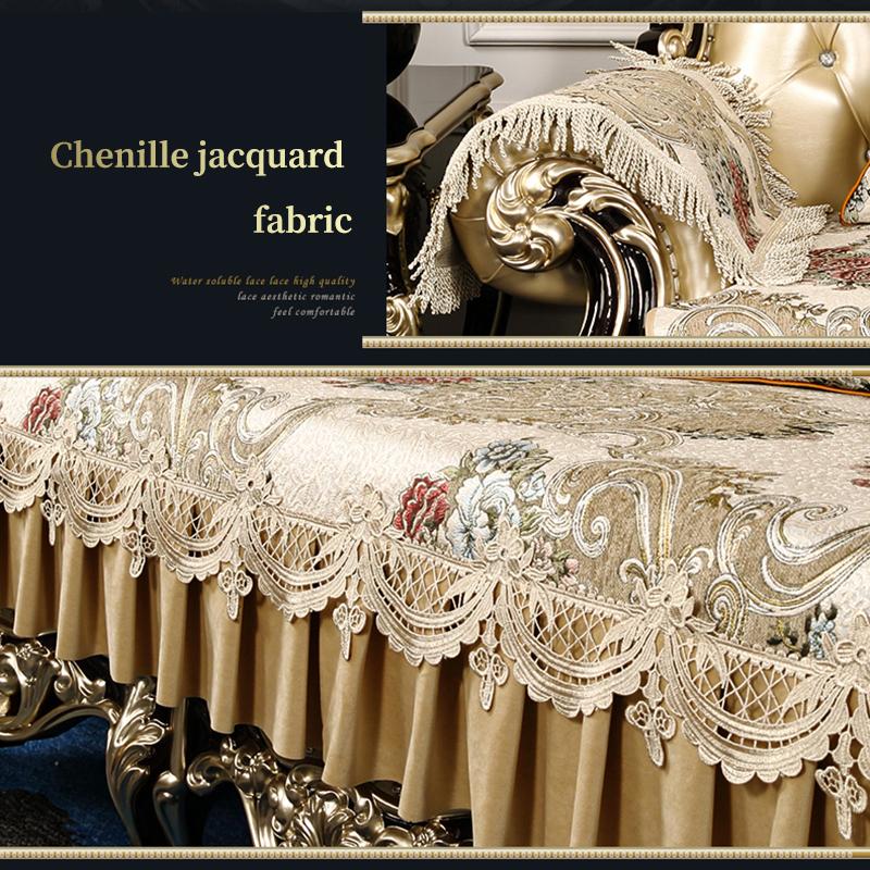 European Jacquard Sofa Covers Luxury Chenille Anti-slip Couch Cushion Living Room Sofa Protective Cover Sofa Towel Home Decor