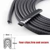 2/3/5M Car Door Anti Collision Strip with Steel Disc Bumper Trim Edge Scratch Protector Strip Sealing Guard Styling Car Decor