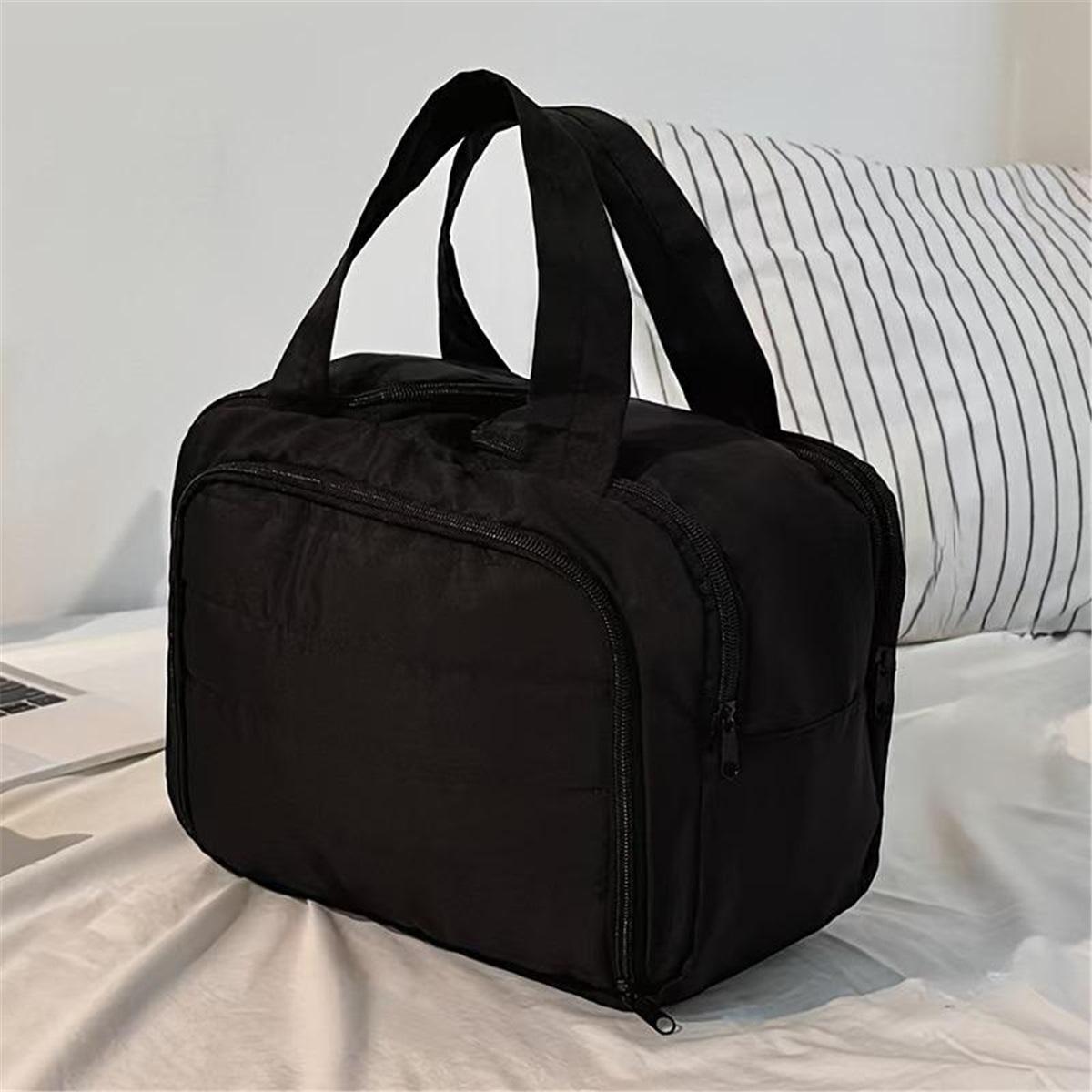 

1 шт., Женский дорожный органайзер для косметики и туалетных принадлежностей большой вместимости - Прочный нейлон с ручкой, Множество отделений, Прочная конструкция