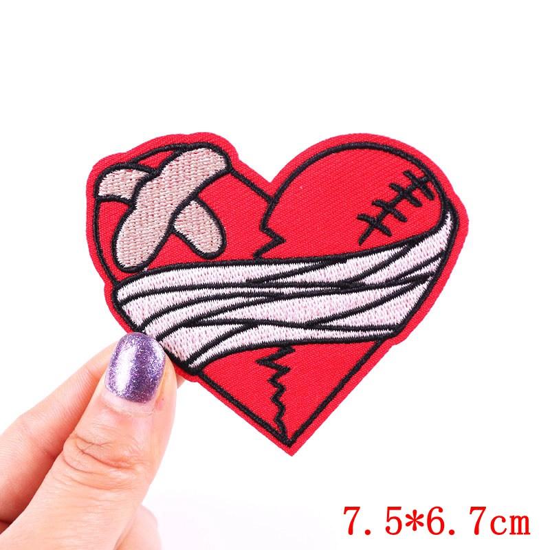Game Over Patch Iron On Patches For Clothing Punk /Horror Embridered Patches On Clothes Horror Skeleton Patch Sticker