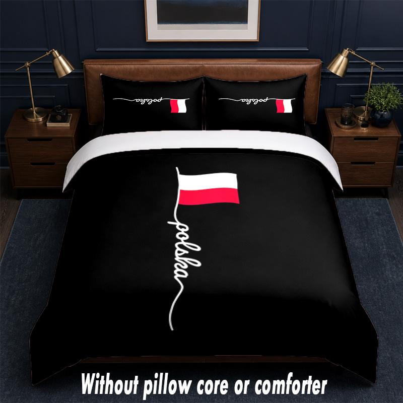 Set Biancheria da Letto Design Polonia 1 Copripiumino + 2 Federe Morbido Traspirante Biancheria da Letto per la Casa