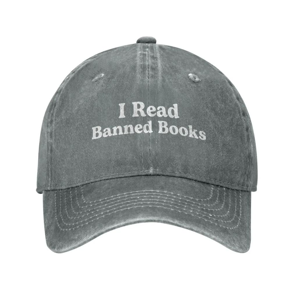 I Read Banned Books Hat Men Dad Hats Cute Cap For Man Women Basketball Caps