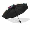 1pc Art Birds & Flowers Cartoon Umbrella, Portable Compact Umbrella, Suitable for Camping, Hiking and Travel A006
