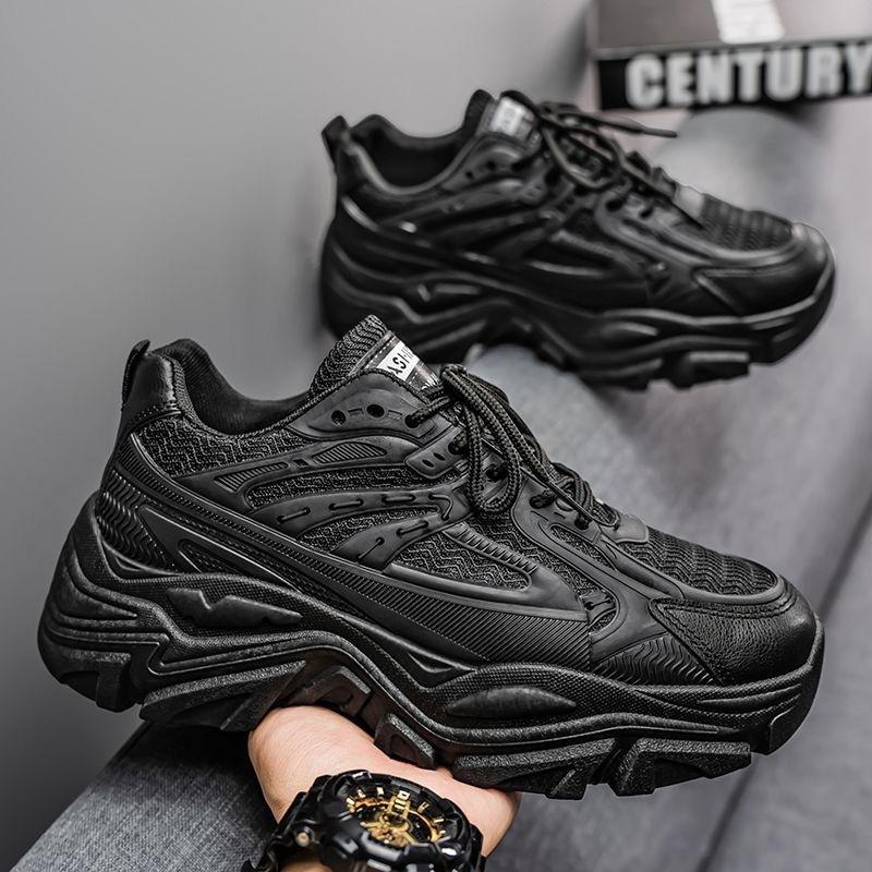 New Summer Men's Shoes for Men's Korean Style Trendy Versatile Thick Sole Teenage Sports and Casual Dad Shoes for Men