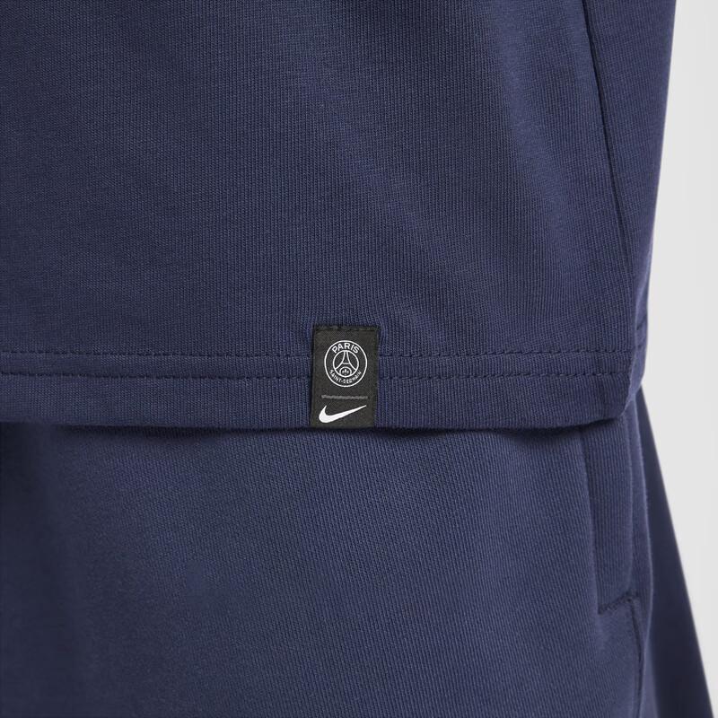 Nike Outdoor Fitness Training Letter Embroidery Design Crew Neck Pullover Short Sleeve T-Shirt Men Tops Dark-Blue HF0847-410