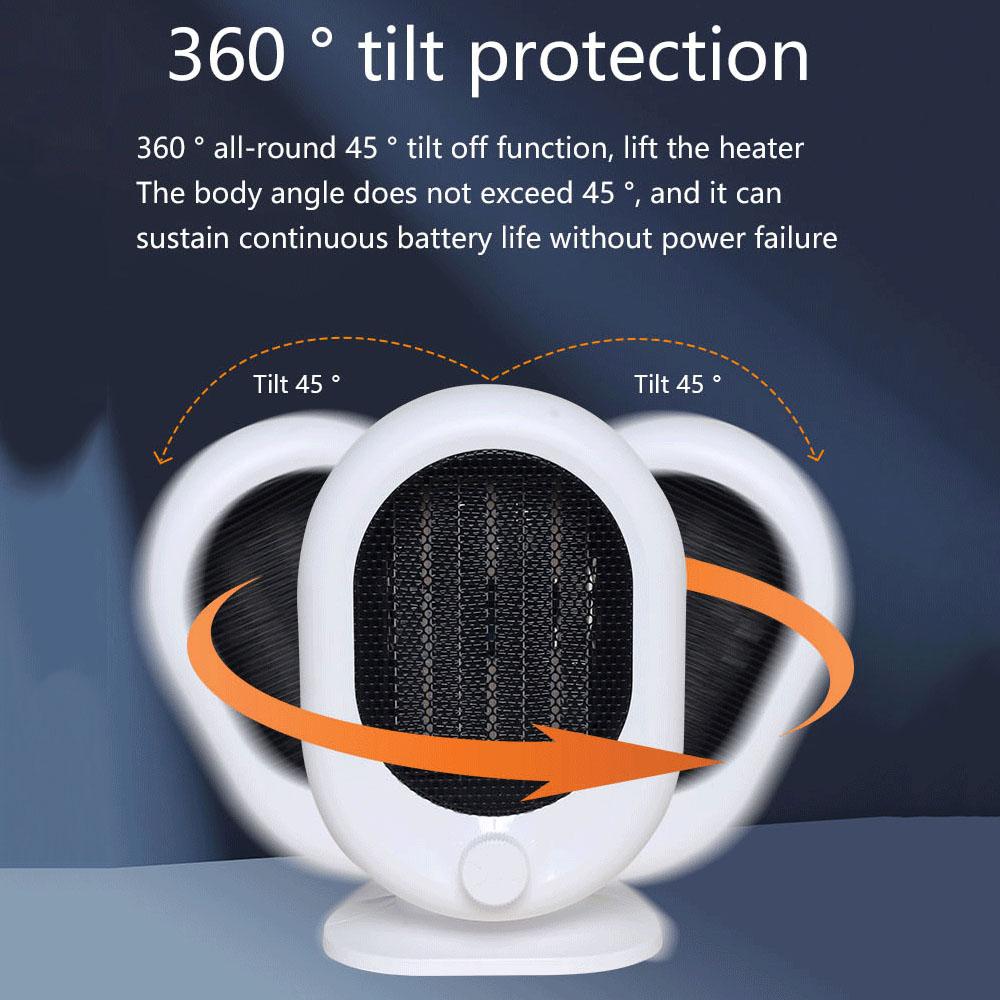 1500W Desktop Electric Heater Winter Mini Portable Heating Fan Home Office PTC Ceramic Heating Warm Air Blower Warmer Machine