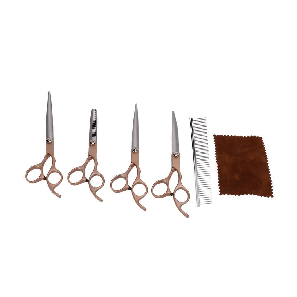 Conjunto de Tesouras para Tosquia de Animais de Estimação 7 Polegadas Tesouras Divididas com Pintura Colorida Conjunto de Tesouras para Aparar Pelo