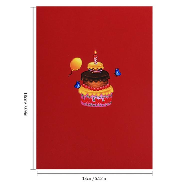 Creative 3D Birthday Card Beautiful 3D Cats Decorated Birthday Card Colorful Print Birthday Greeting Card