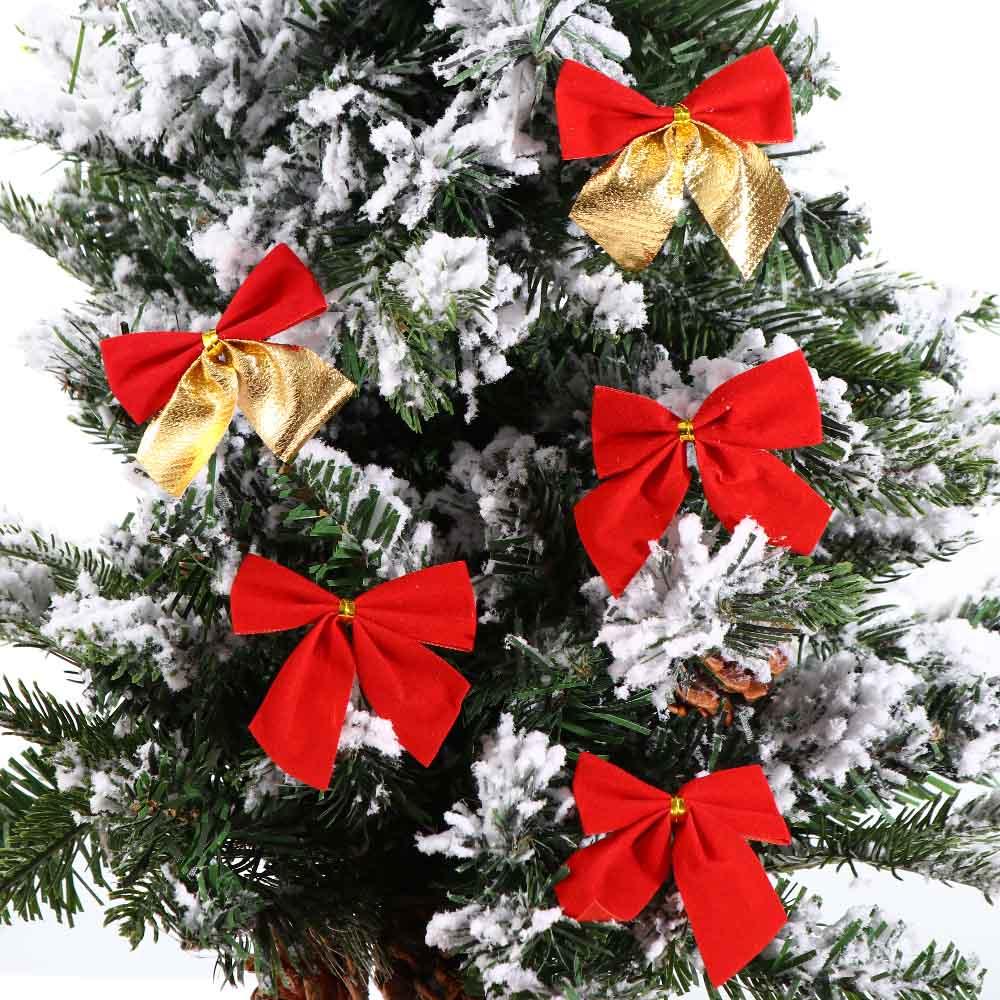 Christmas Decoration Wedding Hanging Decorations Christmas Bows Bowknot Christmas Tree Ornaments