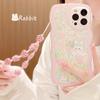 Wavy Flower Rabbit Suitable for Iphone13 Mobile Phone Case 15promax Apple 11 Silicone Xs Powder Lanyard 14