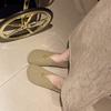 Fashion Original Sheep Suede Loafers Women Shoes Round Toe Flats Luxury Soft Soles Elegant Slip on 2024 New Genuine Leather Shoes