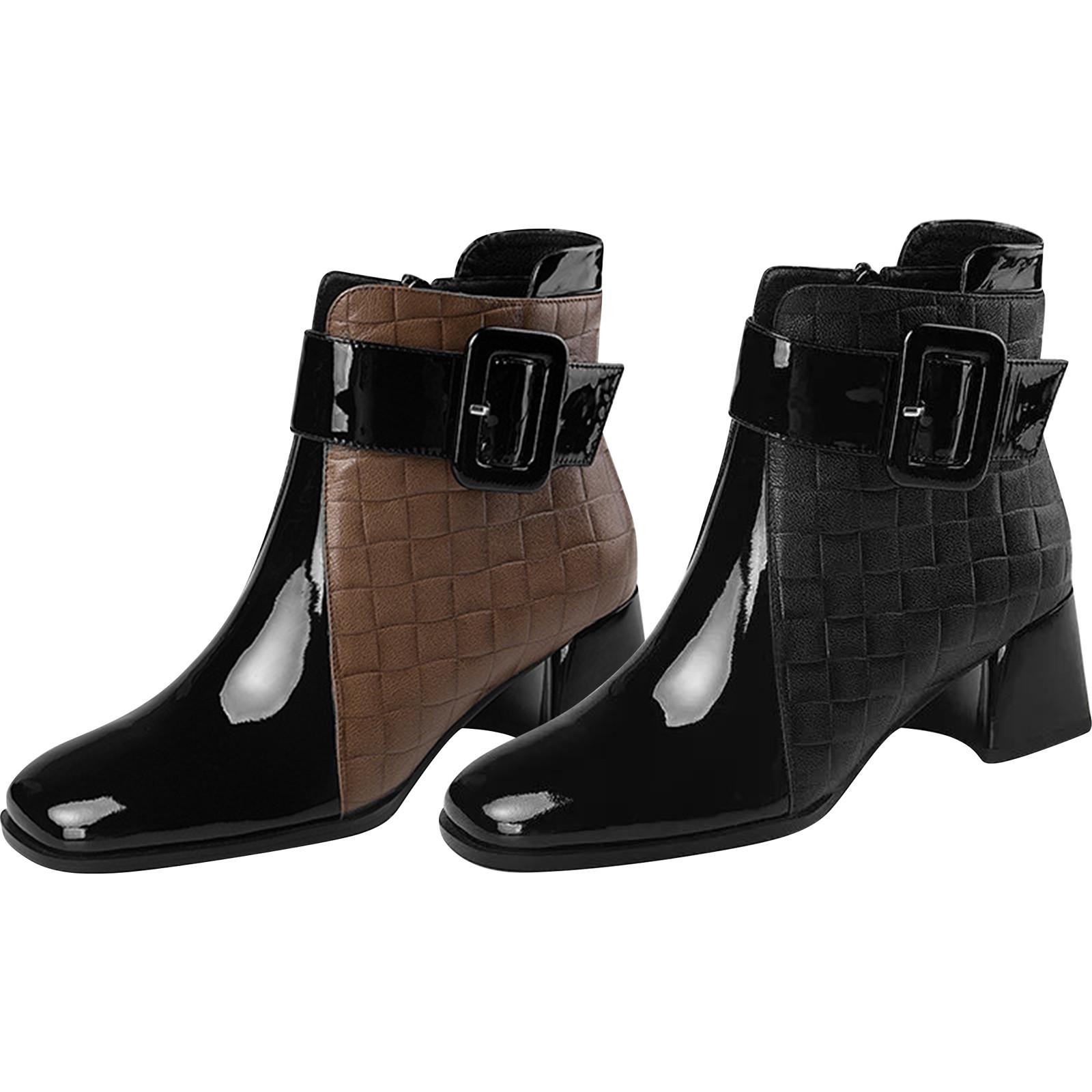 

Мужская мода, повседневные хлопковые кожаные ботинки в стиле ретро, ​​мотоциклетные ботинки 35 чёрный