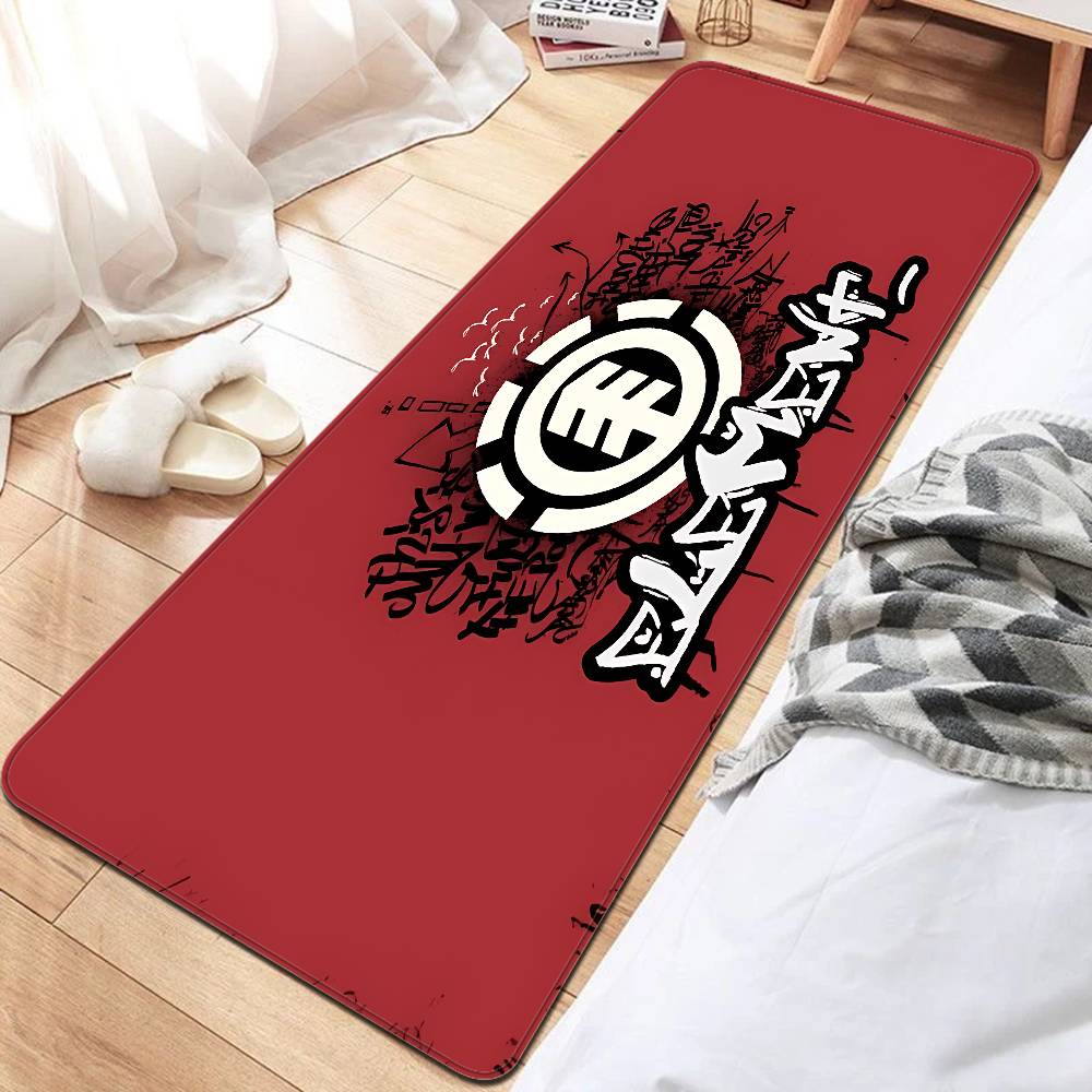 Tappetino per Porta Logo Skateboard E-Element Lavabile Antiscivolo Tappeto per Area Salotto Divani Sedie Tappeti per Area Comodino Cucina