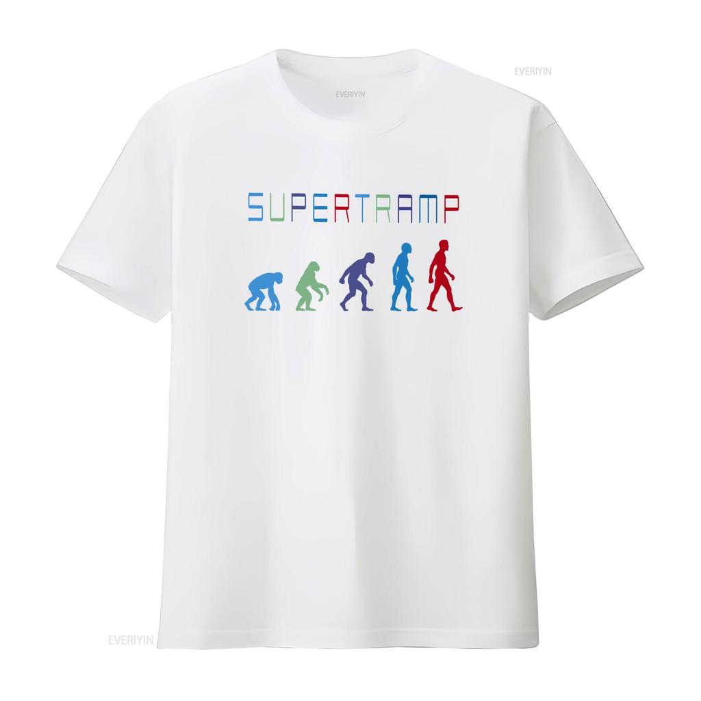 SUPERTRAMP Evolution Design Indie Prog Rock T SHIRT S 3XL vintage Washed homme Unisex Versatile Slightly Soft Casual Breathable