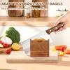 Bagel Slicer Long Lasting Wood Bagel Cutter Holder with Smooth Surface Multifunctional Bread Slicer for Home Kitchen Baking